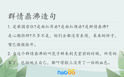 群情鼎沸造句