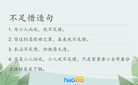 不足惜造句