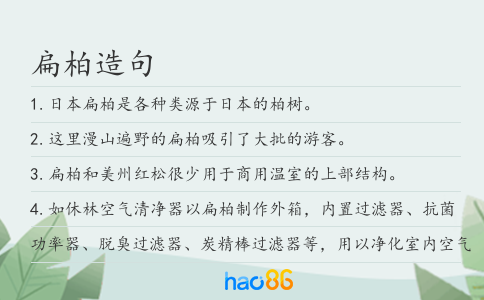 扁柏造句