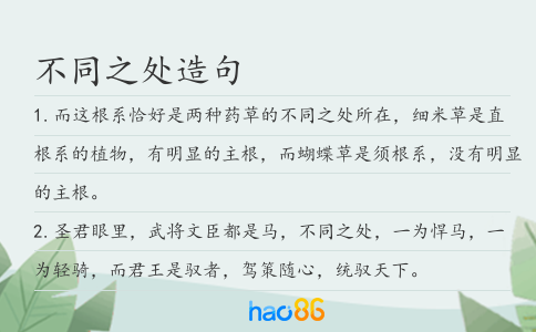 不同之处造句