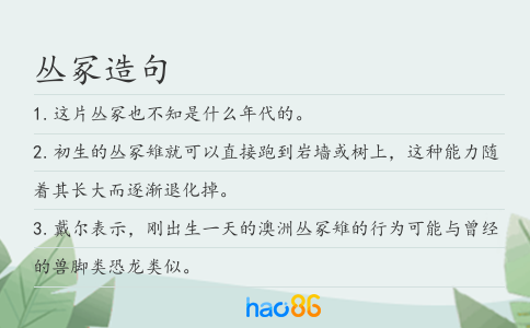 丛冢造句