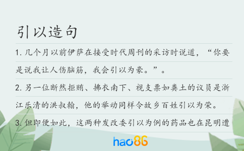 引以造句