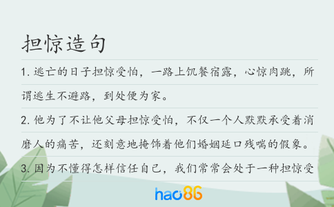 担惊造句