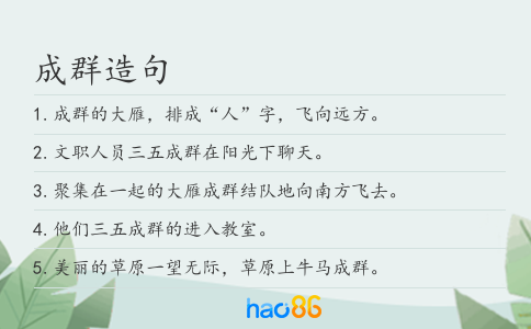 成群造句