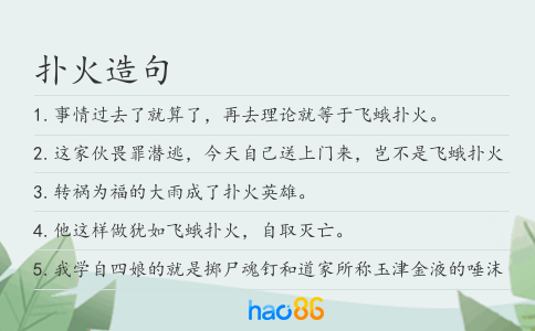 扑火造句