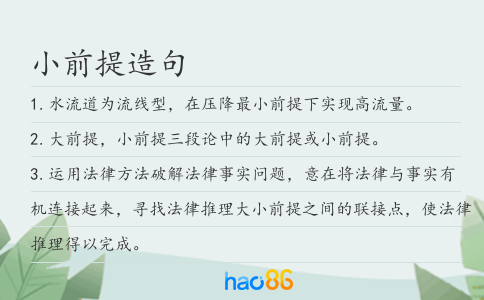 小前提造句