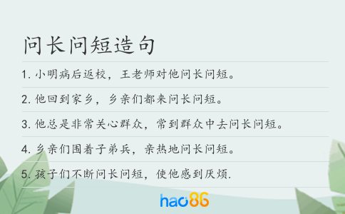 问长问短造句