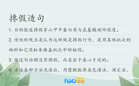 搀假造句