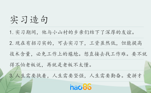 实习造句