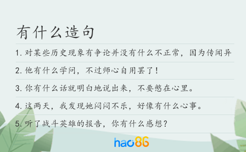 有什么造句