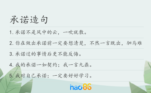 承诺造句