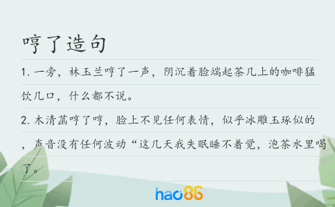哼了造句