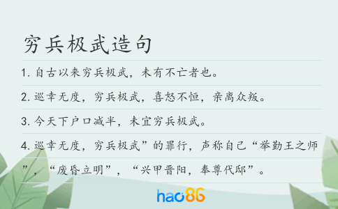穷兵极武造句