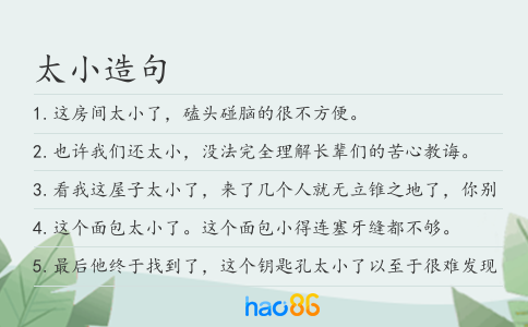 太小造句