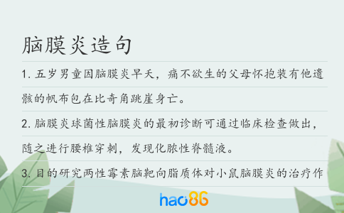 脑膜炎造句