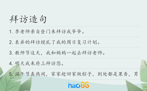 拜访造句