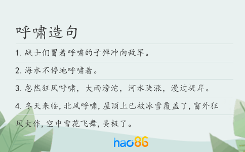 呼啸造句