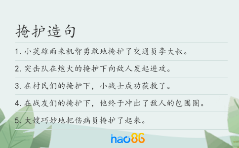掩护造句