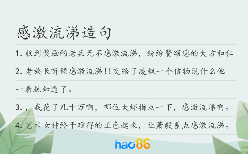 感激流涕造句
