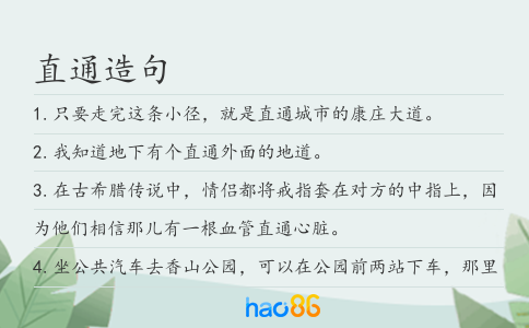 直通造句
