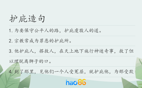 护庇造句
