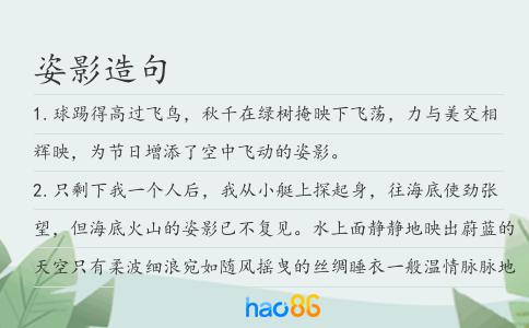 姿影造句