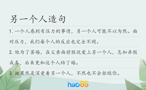 另一个人造句