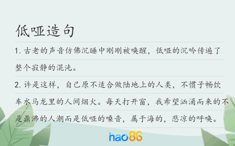低哑造句