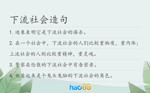 下流社会造句