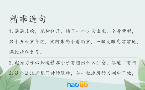 精乖造句