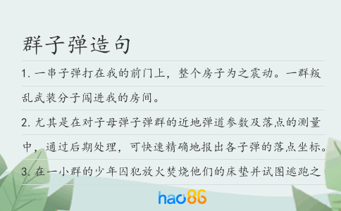 群子弹造句