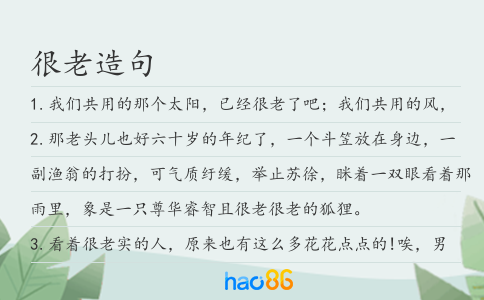 很老造句