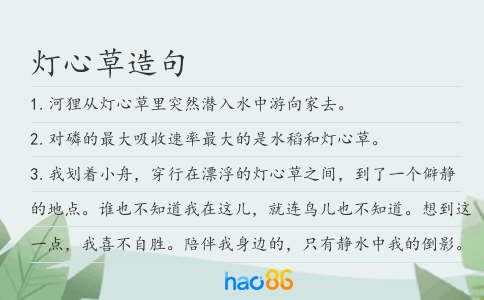 灯心草造句