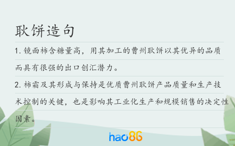 耿饼造句