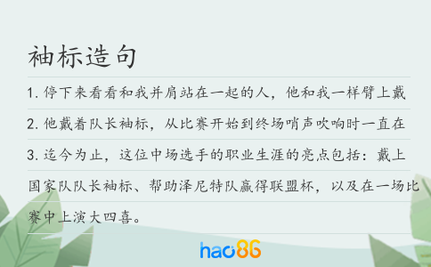 袖标造句