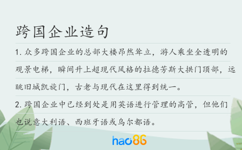 跨国企业造句
