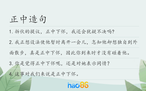 正中造句