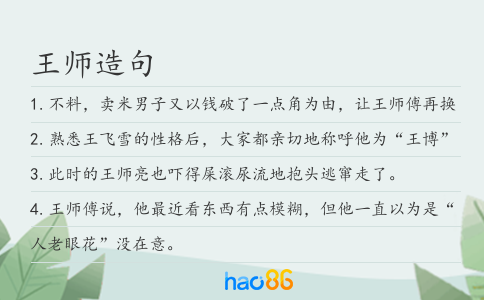王师造句