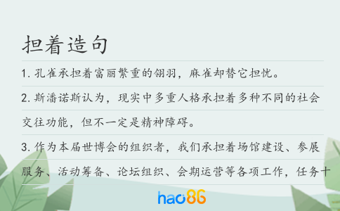 担着造句