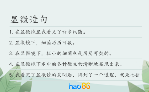 显微造句