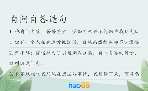 自问自答造句