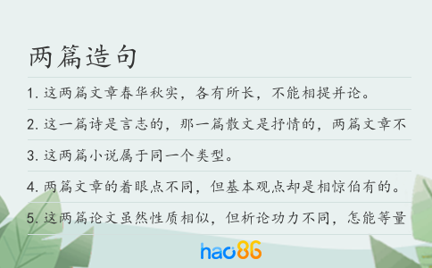 两篇造句