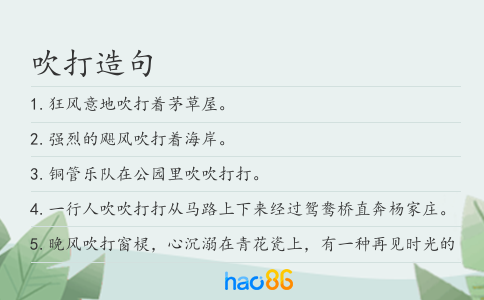 吹打造句