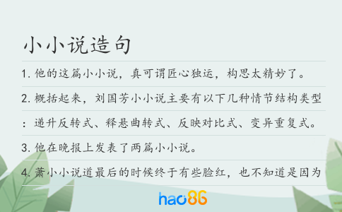 小小说造句