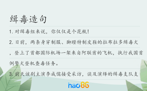 缉毒造句