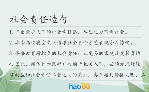 社会责任造句