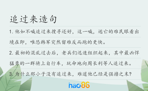 追过来造句