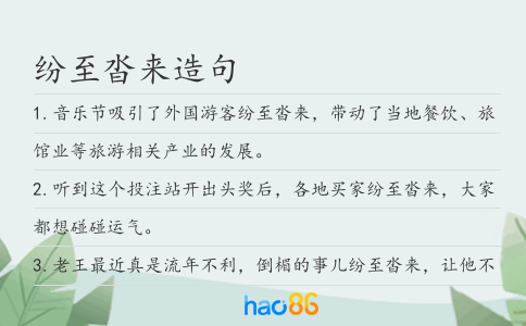 纷至沓来造句