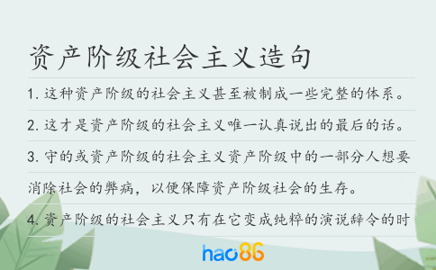 资产阶级社会主义造句