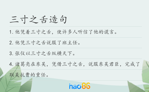 三寸之舌造句